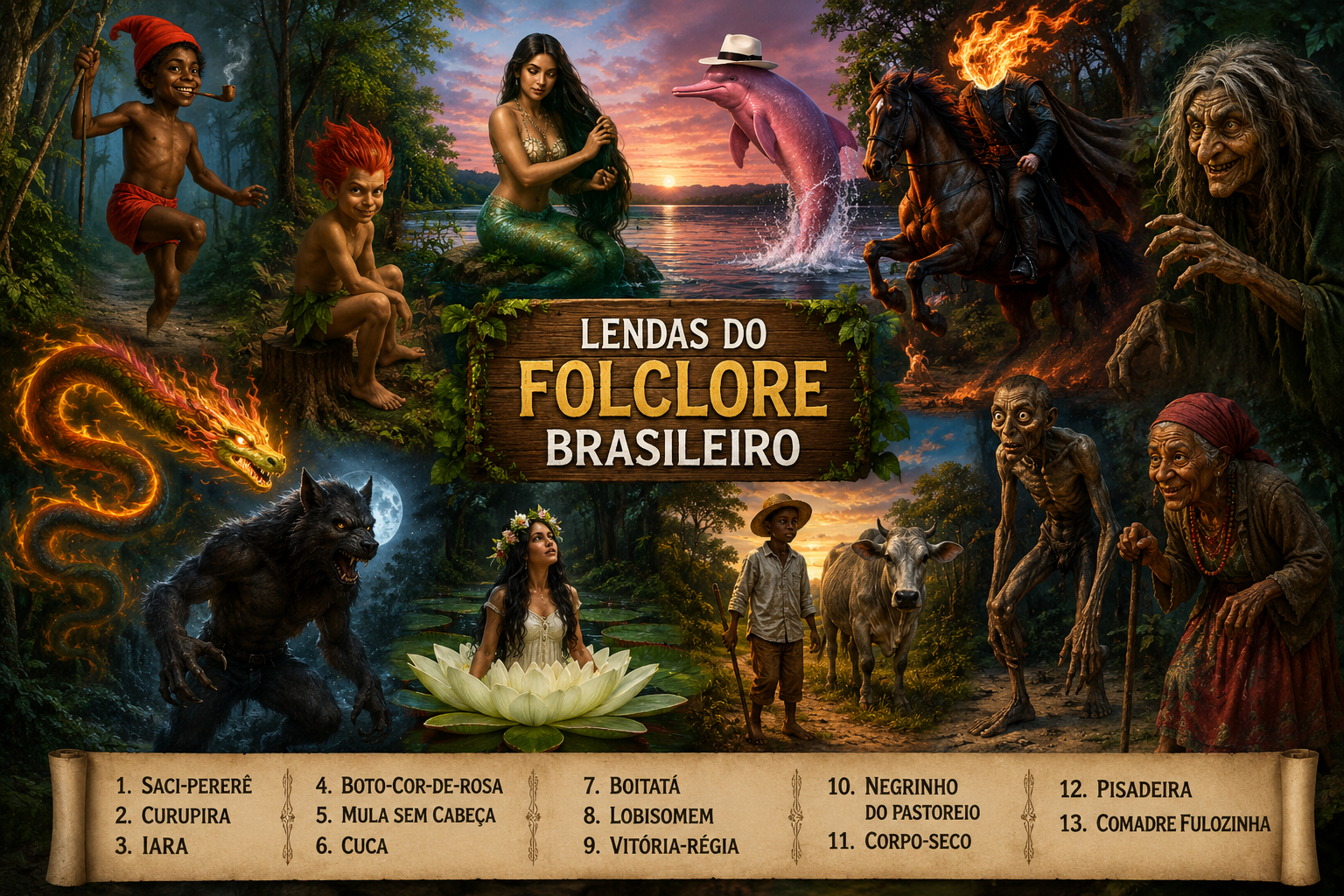 As -13- Lendas- Mais- Famosas -do- Folclore -Brasileiro- Origens-Personagens -e -Curiosidades